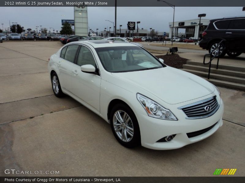 Moonlight White / Stone 2012 Infiniti G 25 Journey Sedan
