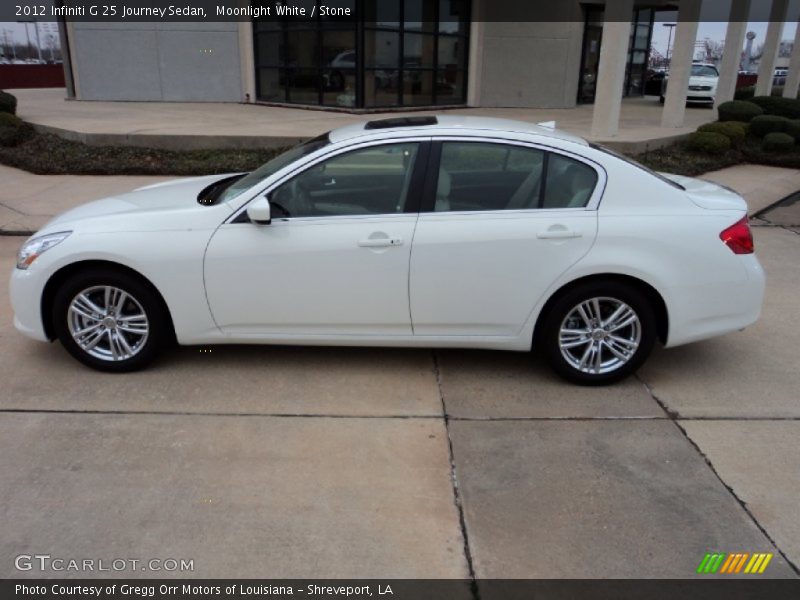 Moonlight White / Stone 2012 Infiniti G 25 Journey Sedan