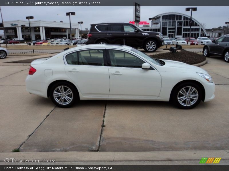 Moonlight White / Stone 2012 Infiniti G 25 Journey Sedan