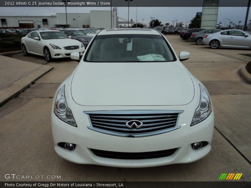 Moonlight White / Stone 2012 Infiniti G 25 Journey Sedan