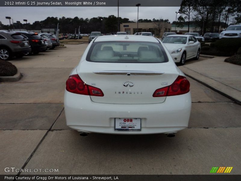 Moonlight White / Stone 2012 Infiniti G 25 Journey Sedan