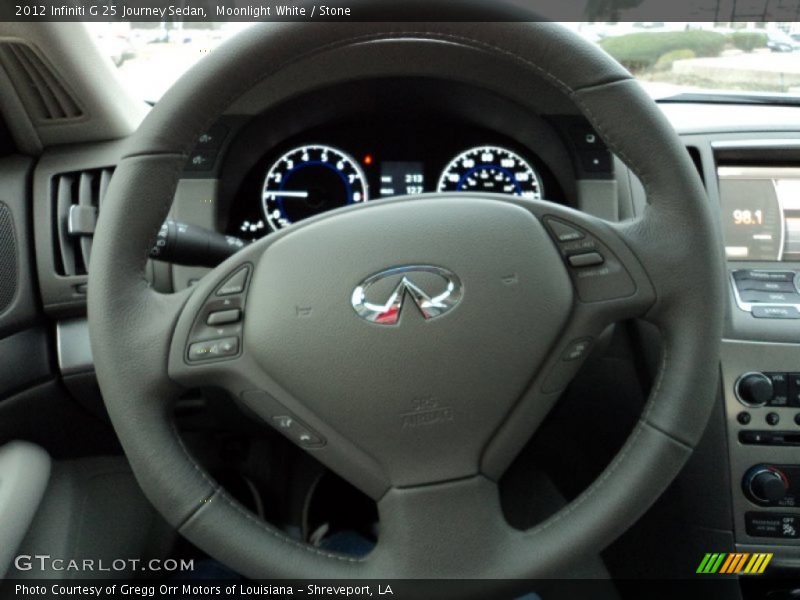 Moonlight White / Stone 2012 Infiniti G 25 Journey Sedan