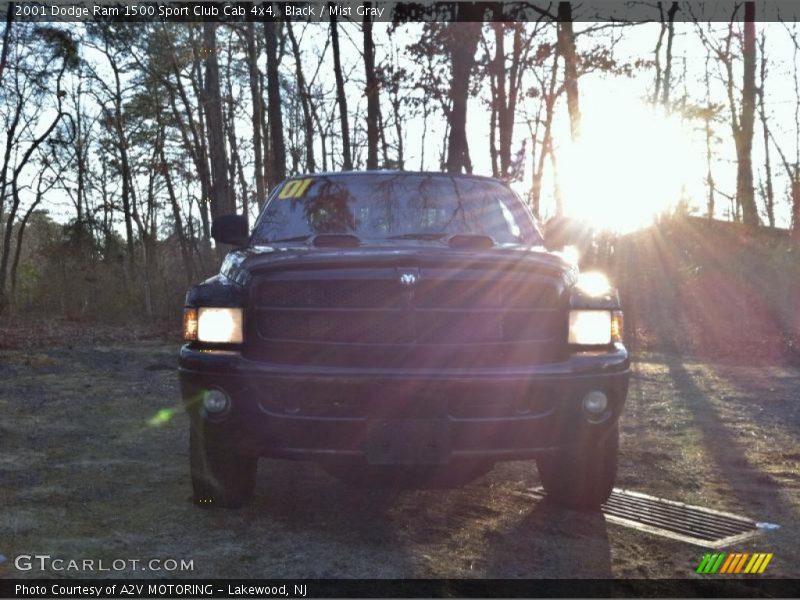 Black / Mist Gray 2001 Dodge Ram 1500 Sport Club Cab 4x4