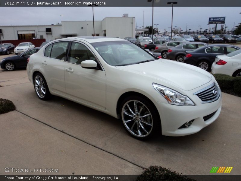 Moonlight White / Stone 2012 Infiniti G 37 Journey Sedan
