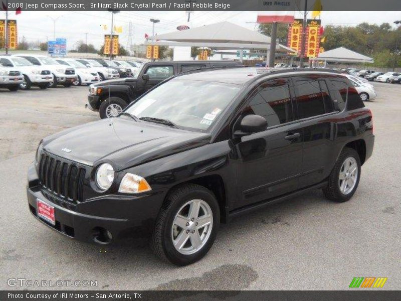 Brilliant Black Crystal Pearl / Pastel Pebble Beige 2008 Jeep Compass Sport