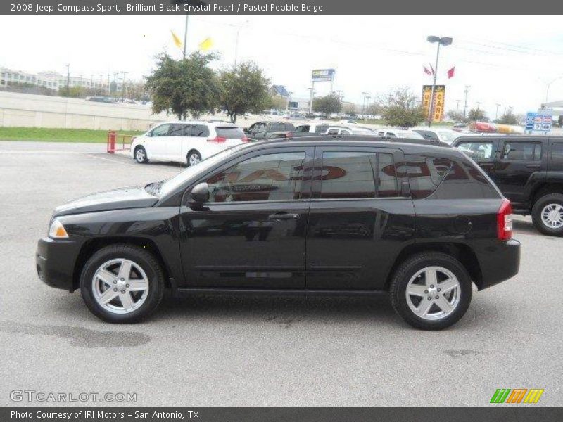 Brilliant Black Crystal Pearl / Pastel Pebble Beige 2008 Jeep Compass Sport
