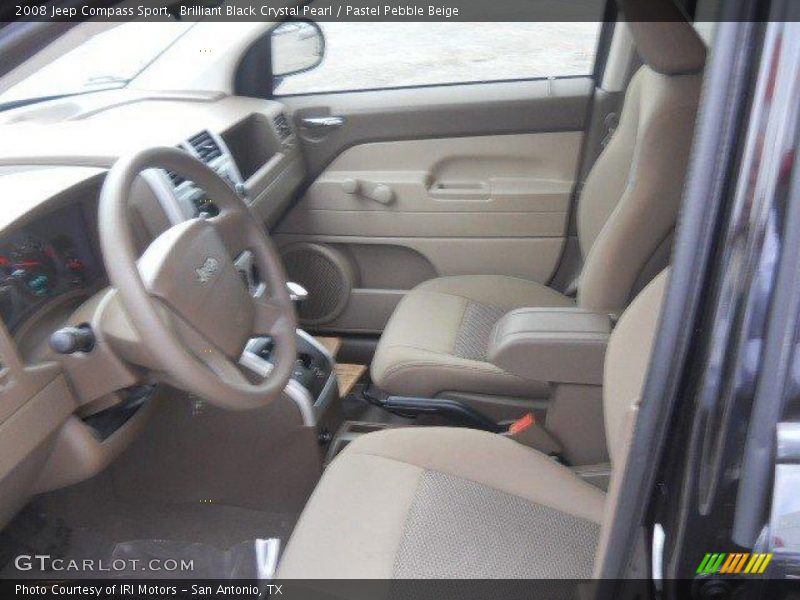 Brilliant Black Crystal Pearl / Pastel Pebble Beige 2008 Jeep Compass Sport