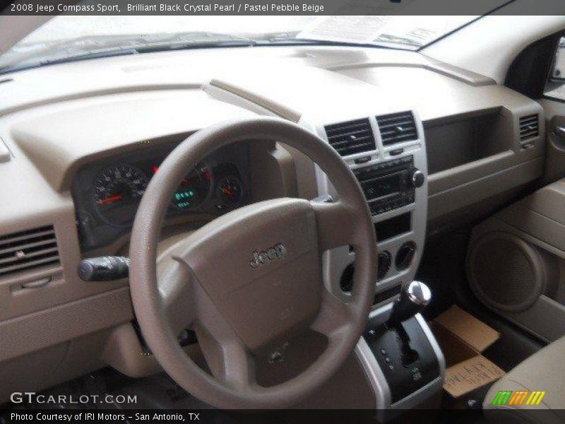 Brilliant Black Crystal Pearl / Pastel Pebble Beige 2008 Jeep Compass Sport