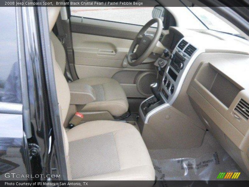 Brilliant Black Crystal Pearl / Pastel Pebble Beige 2008 Jeep Compass Sport