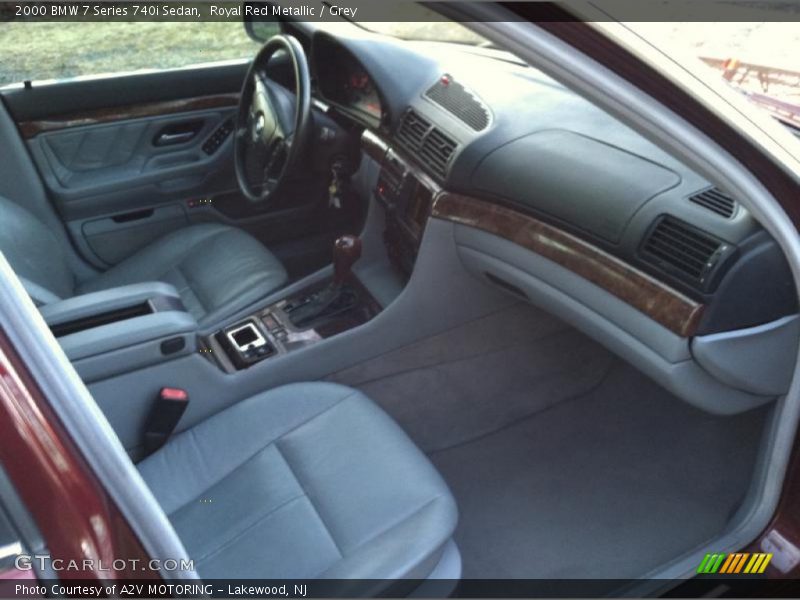 Royal Red Metallic / Grey 2000 BMW 7 Series 740i Sedan