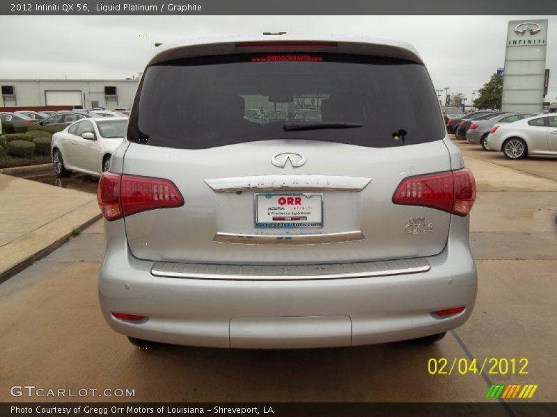 Liquid Platinum / Graphite 2012 Infiniti QX 56