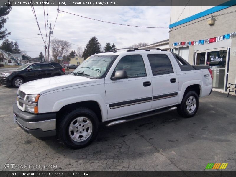 Summit White / Tan/Neutral 2005 Chevrolet Avalanche Z71 4x4
