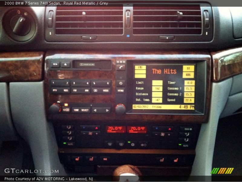 Royal Red Metallic / Grey 2000 BMW 7 Series 740i Sedan