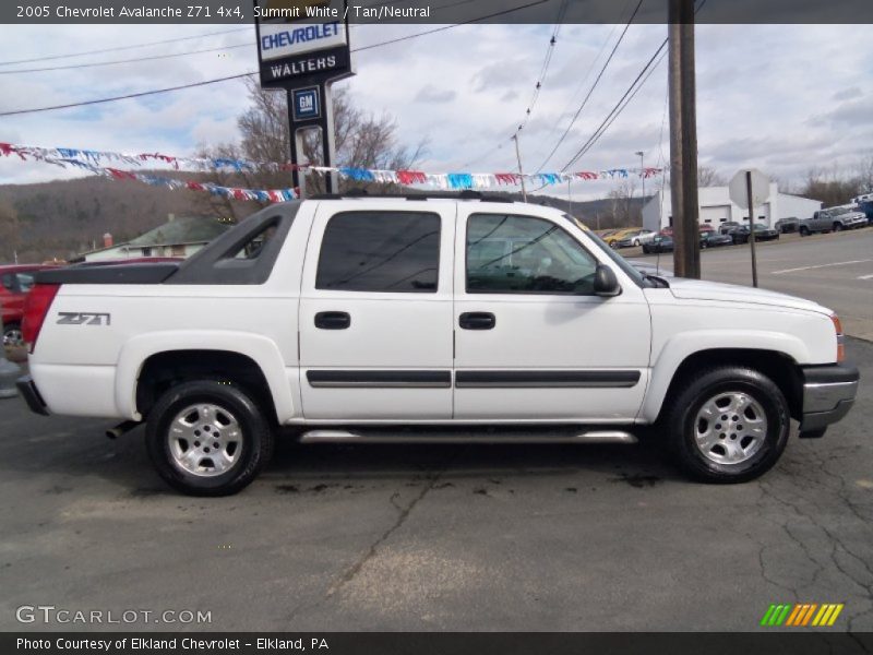 Summit White / Tan/Neutral 2005 Chevrolet Avalanche Z71 4x4