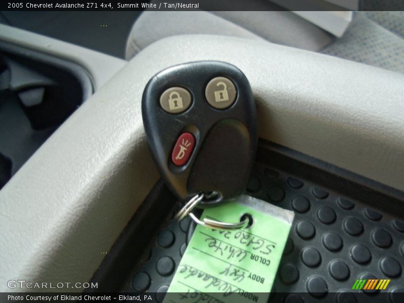 Summit White / Tan/Neutral 2005 Chevrolet Avalanche Z71 4x4