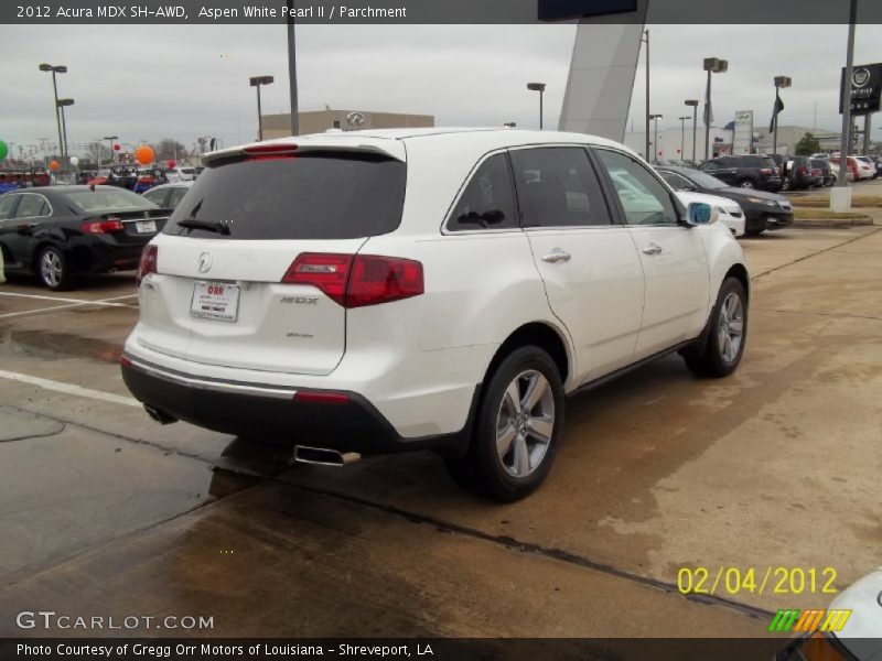 Aspen White Pearl II / Parchment 2012 Acura MDX SH-AWD