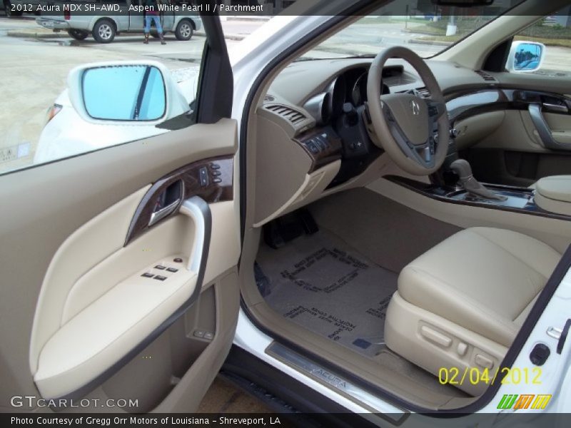 Aspen White Pearl II / Parchment 2012 Acura MDX SH-AWD