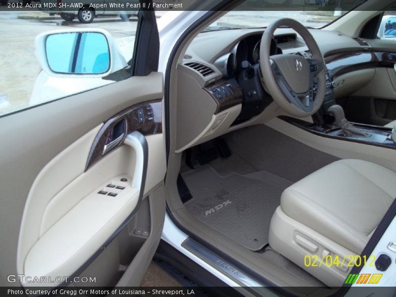 Aspen White Pearl II / Parchment 2012 Acura MDX SH-AWD