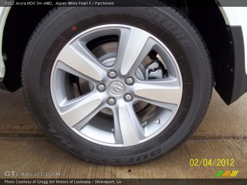 Aspen White Pearl II / Parchment 2012 Acura MDX SH-AWD