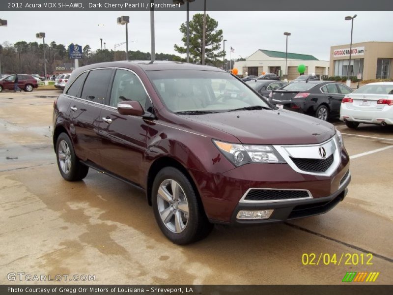 Dark Cherry Pearl II / Parchment 2012 Acura MDX SH-AWD
