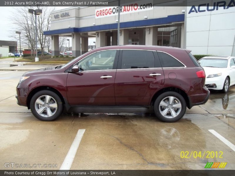 Dark Cherry Pearl II / Parchment 2012 Acura MDX SH-AWD