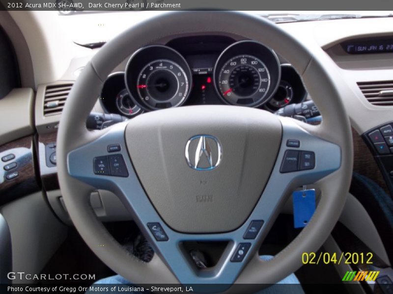 Dark Cherry Pearl II / Parchment 2012 Acura MDX SH-AWD