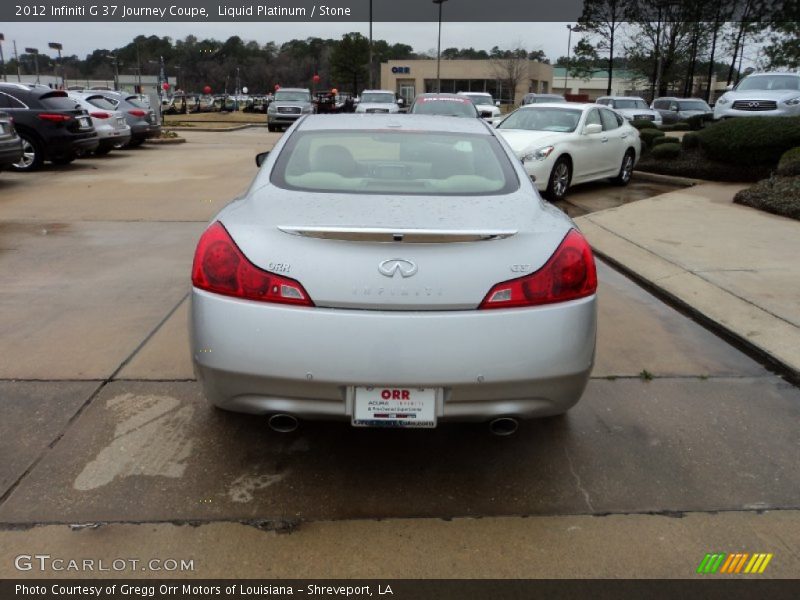 Liquid Platinum / Stone 2012 Infiniti G 37 Journey Coupe