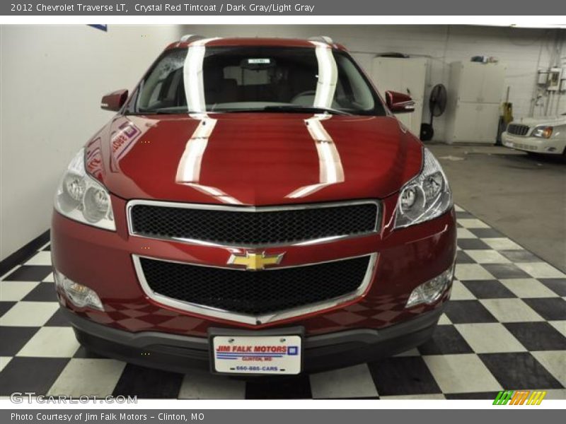 Crystal Red Tintcoat / Dark Gray/Light Gray 2012 Chevrolet Traverse LT