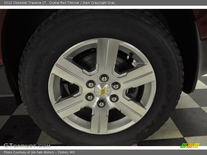 Crystal Red Tintcoat / Dark Gray/Light Gray 2012 Chevrolet Traverse LT