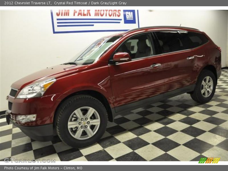 Crystal Red Tintcoat / Dark Gray/Light Gray 2012 Chevrolet Traverse LT