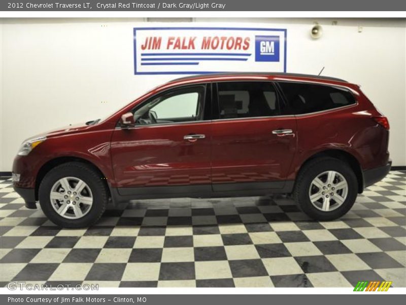 Crystal Red Tintcoat / Dark Gray/Light Gray 2012 Chevrolet Traverse LT