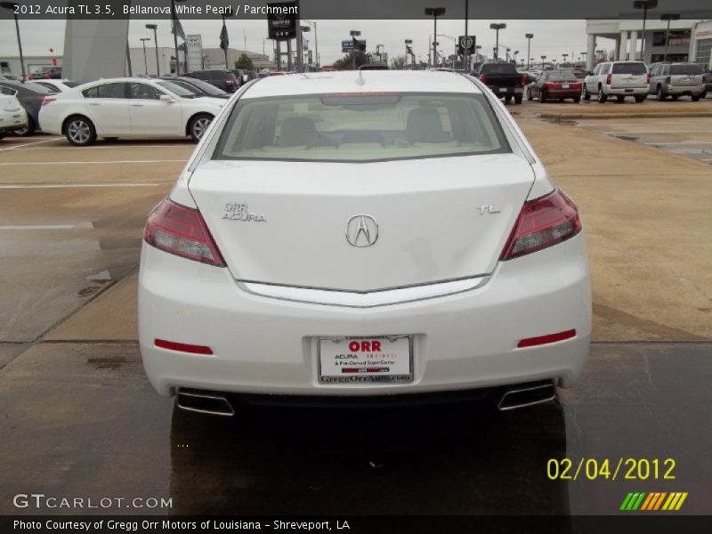 Bellanova White Pearl / Parchment 2012 Acura TL 3.5