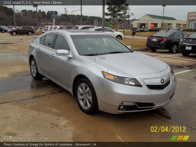 Silver Moon / Ebony 2012 Acura TL 3.5