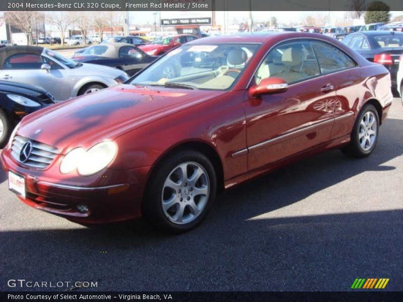 Firemist Red Metallic / Stone 2004 Mercedes-Benz CLK 320 Coupe