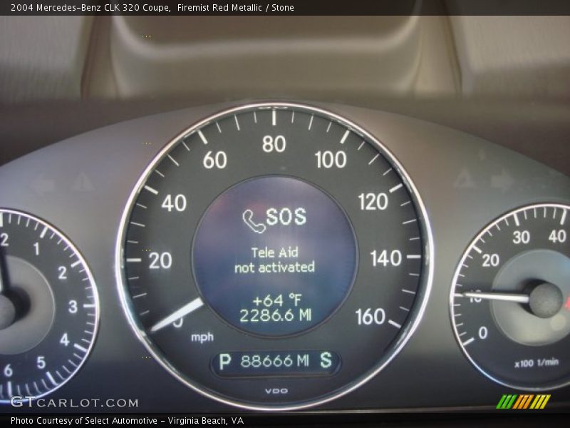 Firemist Red Metallic / Stone 2004 Mercedes-Benz CLK 320 Coupe