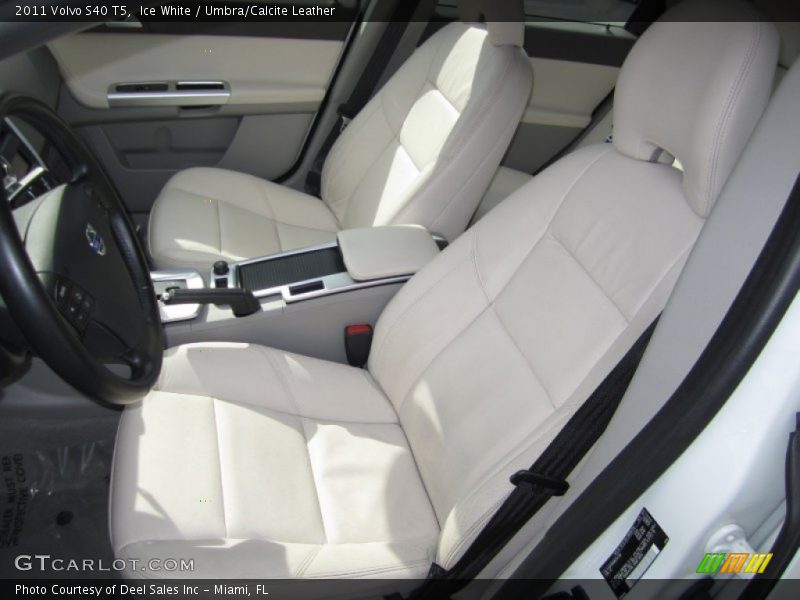 Ice White / Umbra/Calcite Leather 2011 Volvo S40 T5