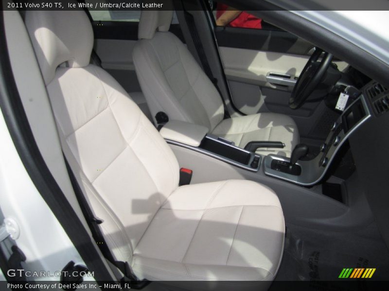 Ice White / Umbra/Calcite Leather 2011 Volvo S40 T5