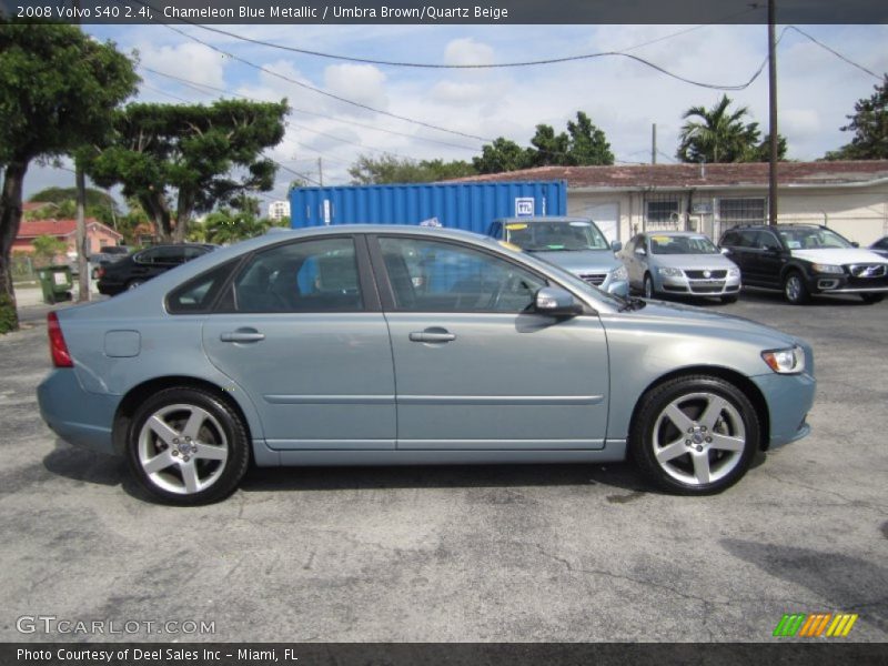 Chameleon Blue Metallic / Umbra Brown/Quartz Beige 2008 Volvo S40 2.4i