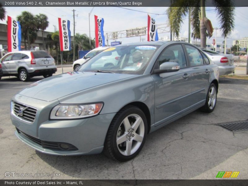 Chameleon Blue Metallic / Umbra Brown/Quartz Beige 2008 Volvo S40 2.4i