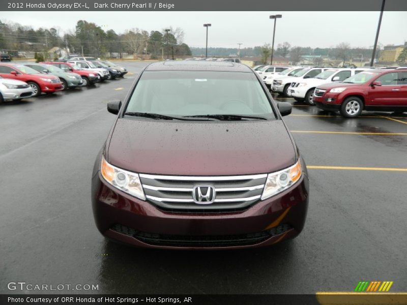 Dark Cherry Pearl II / Beige 2012 Honda Odyssey EX-L