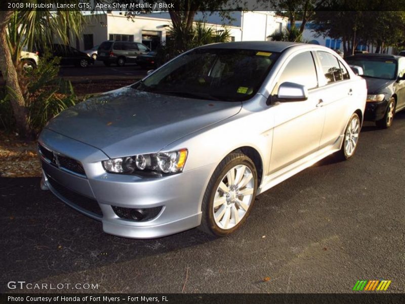 Apex Silver Metallic / Black 2008 Mitsubishi Lancer GTS