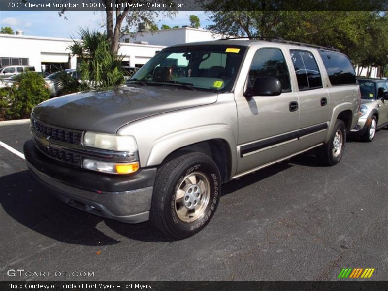 Light Pewter Metallic / Tan 2001 Chevrolet Suburban 1500 LS