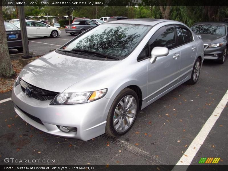Alabaster Silver Metallic / Black 2009 Honda Civic Si Sedan