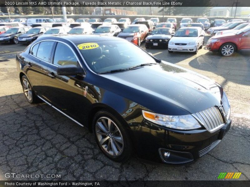 Tuxedo Black Metallic / Charcoal Black/Fine Line Ebony 2010 Lincoln MKS AWD Ultimate Package