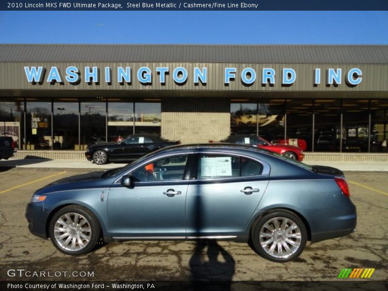 Steel Blue Metallic / Cashmere/Fine Line Ebony 2010 Lincoln MKS FWD Ultimate Package