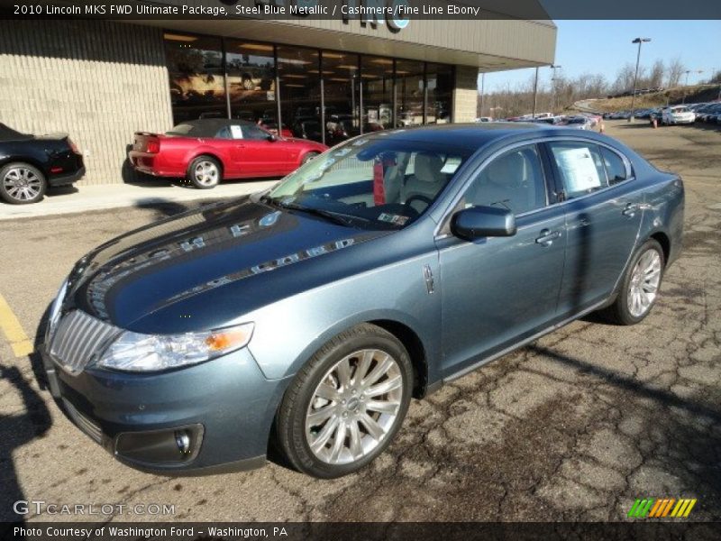Steel Blue Metallic / Cashmere/Fine Line Ebony 2010 Lincoln MKS FWD Ultimate Package