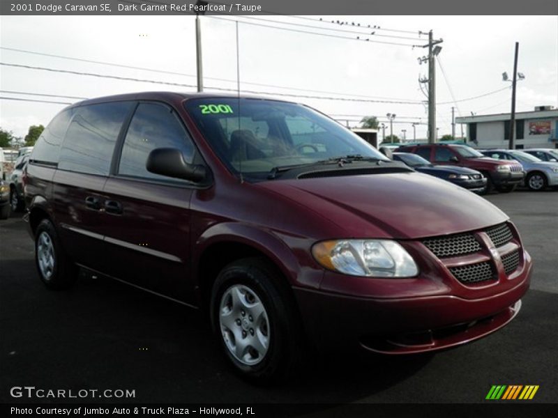 Dark Garnet Red Pearlcoat / Taupe 2001 Dodge Caravan SE