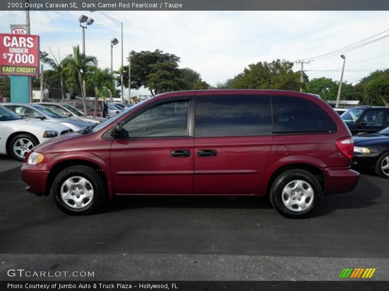 Dark Garnet Red Pearlcoat / Taupe 2001 Dodge Caravan SE