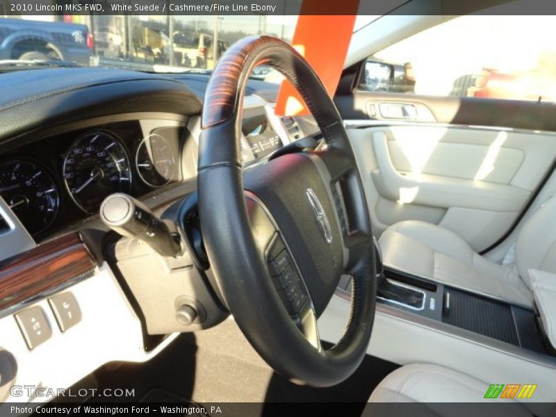 White Suede / Cashmere/Fine Line Ebony 2010 Lincoln MKS FWD