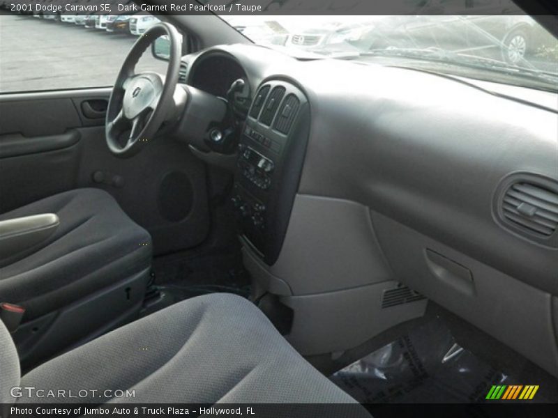 Dark Garnet Red Pearlcoat / Taupe 2001 Dodge Caravan SE